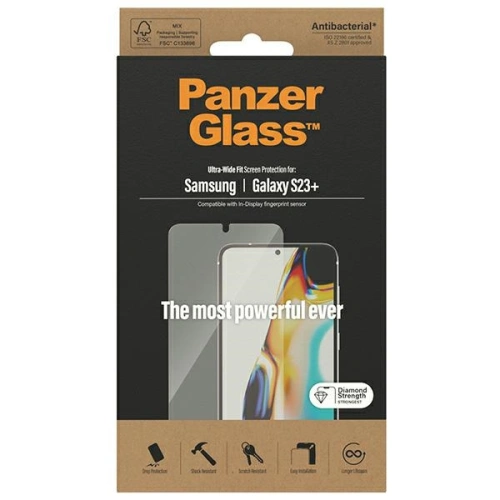 Szkło hartowane PanzerGlass Ultra-Wide Fit Samsung Galaxy S23+ Plus Screen Protection 7323