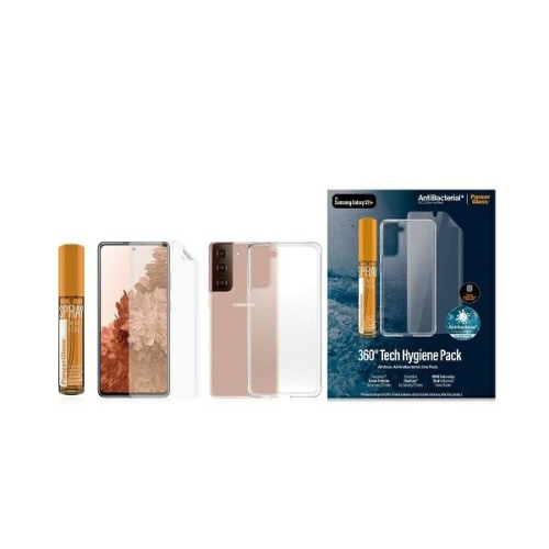 Zestaw PanzerGlass Start Kit Samsung Galaxy S21+ Plus Ochrona ekranu TPU, Etui ClearCase, Spray 30ml