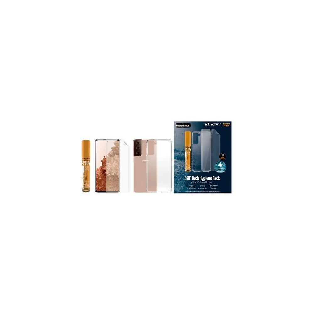 Hurtownia GSM - Zestav PanzerGlass Start Kit Samsung Galaxy S21+ Plus Ochrana obrazovky TPU, Pouzdro ClearCase, Sprej 30ml - PZG376 - {ean13} - Hurt