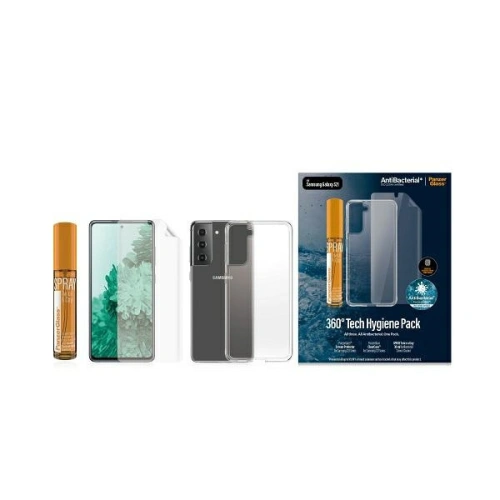 Zestaw PanzerGlass Start Kit Samsung Galaxy S21 Ochrona ekranu TPU, Etui ClearCase, Spray 30ml