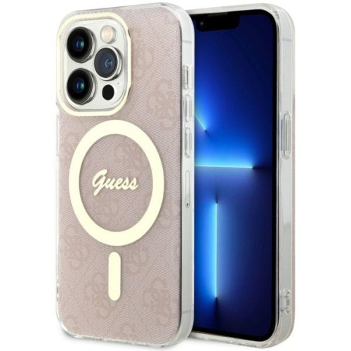 Guess Distributor - 3666339118280 - GUE2474 - Guess GUHMP14LH4STP Apple iPhone 14 Pro pink hardcase 4G MagSafe - B2B homescreen