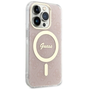 Etui Guess GUHMP14LH4STP Apple iPhone 14 Pro różowy/pink hardcase 4G MagSafe