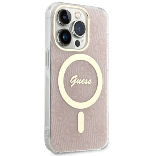 Etui Guess GUHMP14LH4STP Apple iPhone 14 Pro różowy/pink hardcase 4G MagSafe