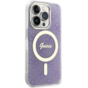 Etui Guess GUHMP14LH4STU Apple iPhone 14 Pro purpurowy/purple hardcase 4G MagSafe