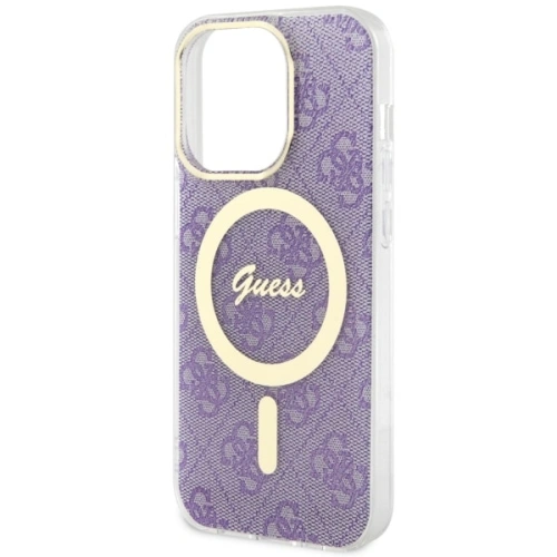 Etui Guess GUHMP14LH4STU Apple iPhone 14 Pro purpurowy/purple hardcase 4G MagSafe