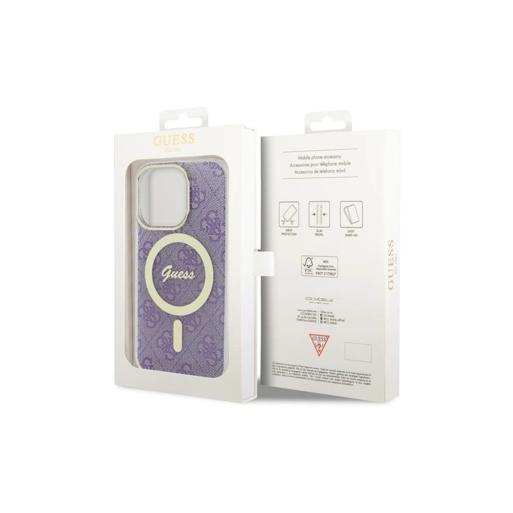 Hurtownia GSM - Etui Guess GUHMP14LH4STU Apple iPhone 14 Pro purpuriu/purple hardcase 4G MagSafe - GUE2475 - {ean13} - Hurt