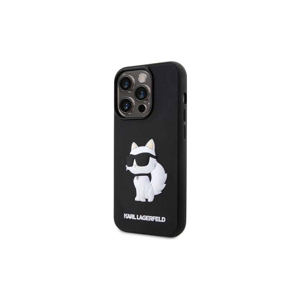 Hurtownia GSM - Etui Karl Lagerfeld KLHCP14X3DRKHNK Apple iPhone 14 Pro Max schwarz/black hardcase Rubber Choupette 3D - KLD1557 - {ean13} - Hurt