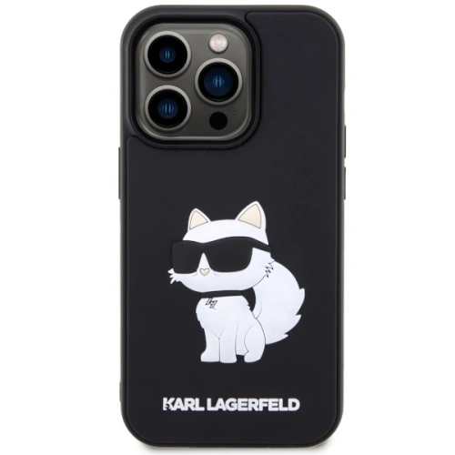 Etui Karl Lagerfeld KLHCP14X3DRKHNK Apple iPhone 14 Pro Max czarny/black hardcase Rubber Choupette 3D