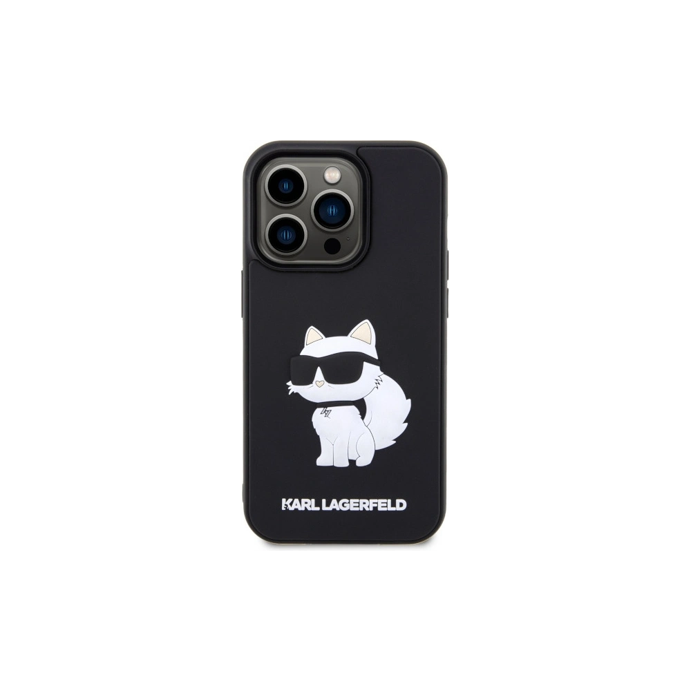 Hurtownia GSM - Etui Karl Lagerfeld KLHCP14X3DRKHNK Apple iPhone 14 Pro Max schwarz/black hardcase Rubber Choupette 3D - KLD1557 - {ean13} - Hurt