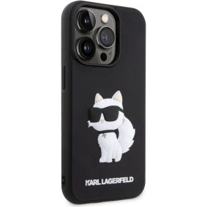 Etui Karl Lagerfeld KLHCP14X3DRKHNK Apple iPhone 14 Pro Max negru/black hardcase Rubber Choupette 3D