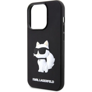Etui Karl Lagerfeld KLHCP14X3DRKHNK Apple iPhone 14 Pro Max negru/black hardcase Rubber Choupette 3D