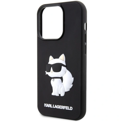Etui Karl Lagerfeld KLHCP14X3DRKHNK Apple iPhone 14 Pro Max czarny/black hardcase Rubber Choupette 3D