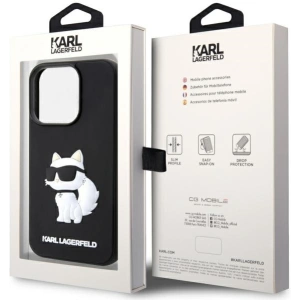 Etui Karl Lagerfeld KLHCP14X3DRKHNK Apple iPhone 14 Pro Max negru/black hardcase Rubber Choupette 3D