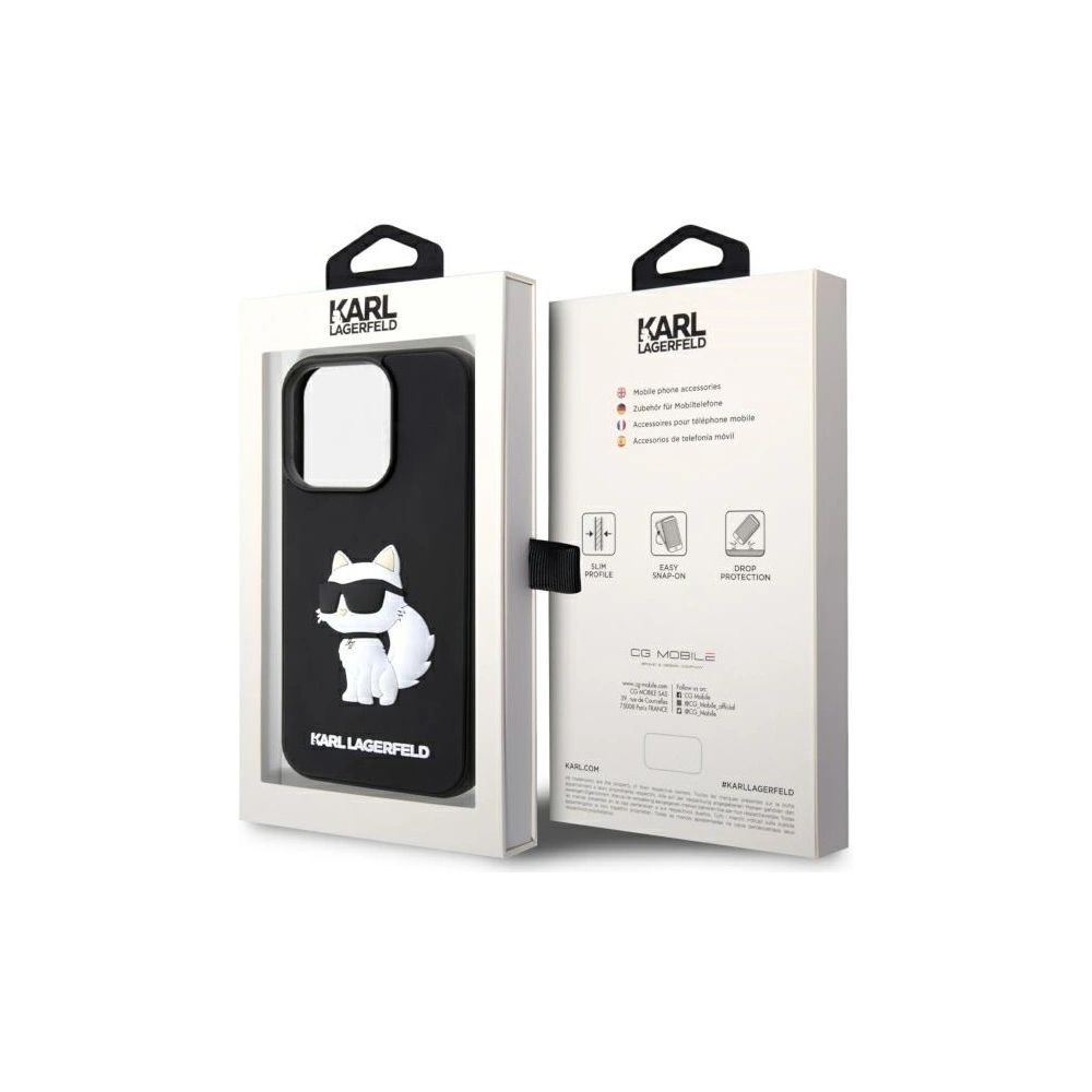 Hurtownia GSM - Etui Karl Lagerfeld KLHCP14X3DRKHNK Apple iPhone 14 Pro Max schwarz/black hardcase Rubber Choupette 3D - KLD1557 - {ean13} - Hurt