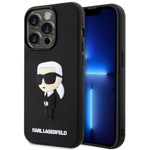 Karl Lagerfeld Distributor - 3666339122652 - KLD1558 - Karl Lagerfeld KLHCP14X3DRKINK Apple iPhone 14 Pro Max black hardcase Rubber Ikonik 3D - B2B homescreen