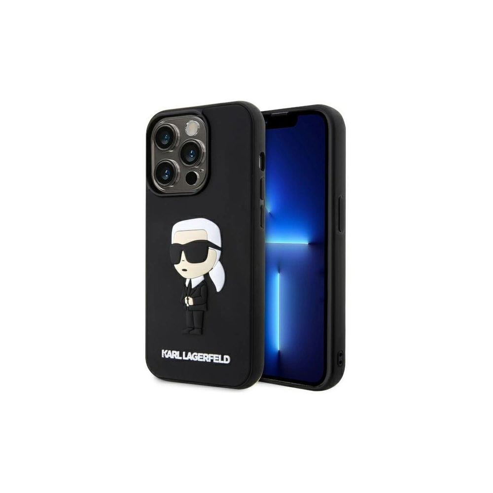 Hurtownia GSM - Etui Karl Lagerfeld KLHCP14X3DRKINK Apple iPhone 14 Pro Max negru/black hardcase Rubber Ikonik 3D - KLD1558 - {ean13} - Hurt