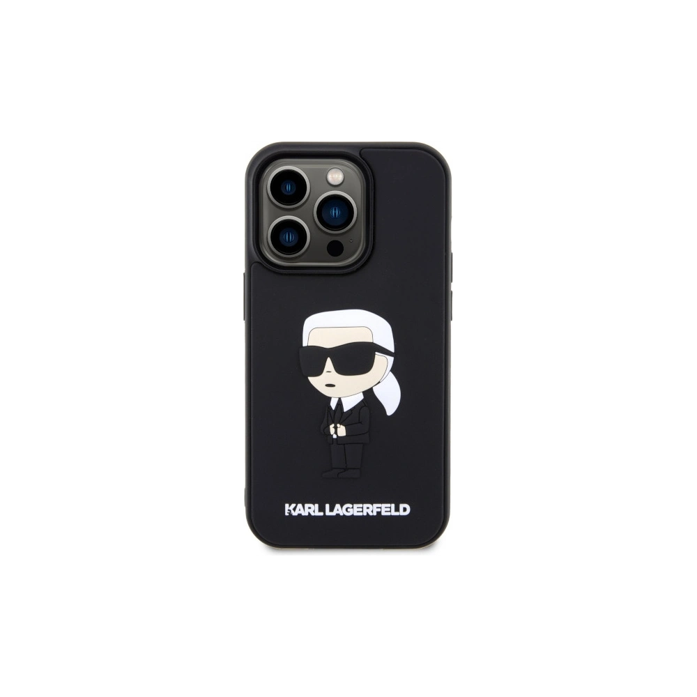 Hurtownia GSM - Etui Karl Lagerfeld KLHCP14X3DRKINK Apple iPhone 14 Pro Max negru/black hardcase Rubber Ikonik 3D - KLD1558 - {ean13} - Hurt