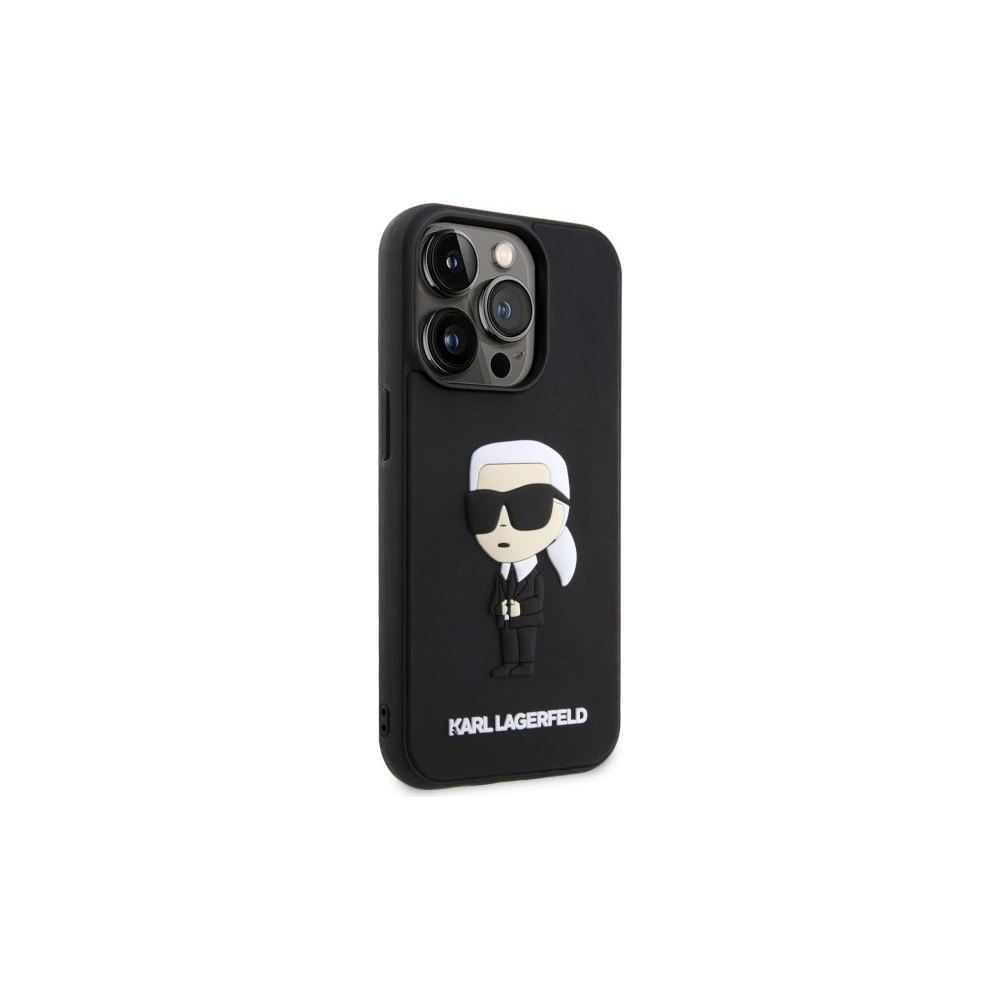 Hurtownia GSM - Etui Karl Lagerfeld KLHCP14X3DRKINK Apple iPhone 14 Pro Max negru/black hardcase Rubber Ikonik 3D - KLD1558 - {ean13} - Hurt