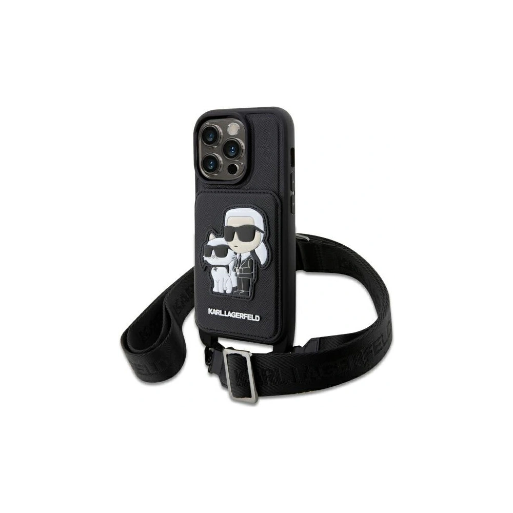 Hurtownia GSM - Etui Karl Lagerfeld KLHCP14XCSAKCPMK Apple iPhone 14 Pro Max hardcase czarny/black Crossbody Saffiano Etui Karl & Choupette - KLD1559 - {ean13} - Hurt