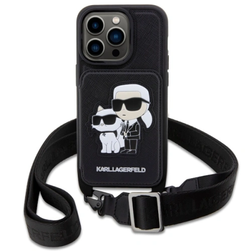Etui Karl Lagerfeld KLHCP14XCSAKCPMK Apple iPhone 14 Pro Max hardcase czarny/black Crossbody Saffiano Etui Karl & Choupette