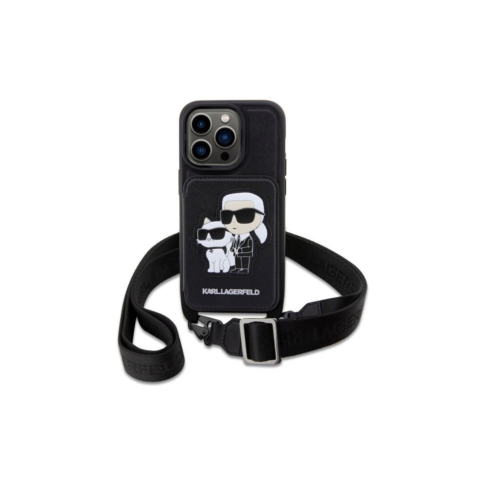 Hurtownia GSM - Etui Karl Lagerfeld KLHCP14XCSAKCPMK Apple iPhone 14 Pro Max hardcase czarny/black Crossbody Saffiano Etui Karl & Choupette - KLD1559 - {ean13} - Hurt