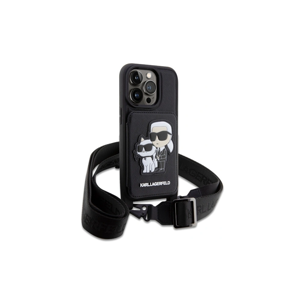 Hurtownia GSM - Etui Karl Lagerfeld KLHCP14XCSAKCPMK Apple iPhone 14 Pro Max hardcase czarny/black Crossbody Saffiano Etui Karl & Choupette - KLD1559 - {ean13} - Hurt