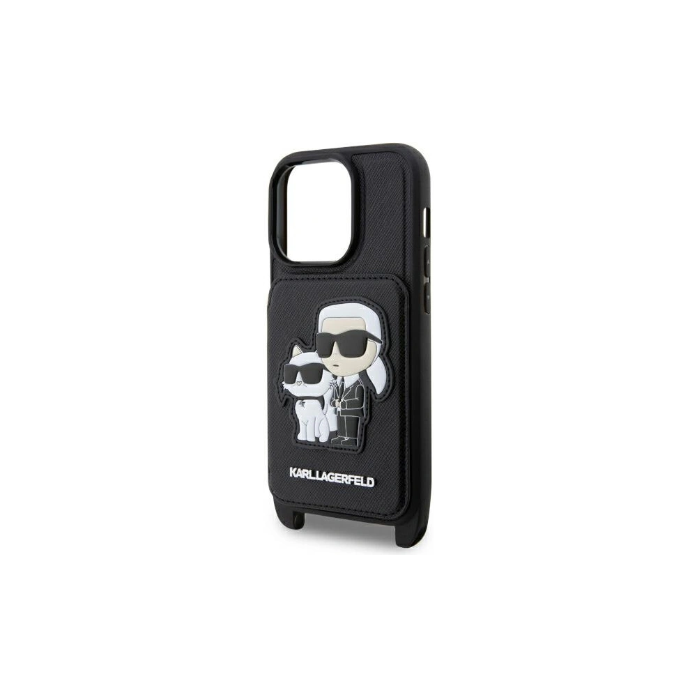Hurtownia GSM - Etui Karl Lagerfeld KLHCP14XCSAKCPMK Apple iPhone 14 Pro Max hardcase czarny/black Crossbody Saffiano Etui Karl & Choupette - KLD1559 - {ean13} - Hurt