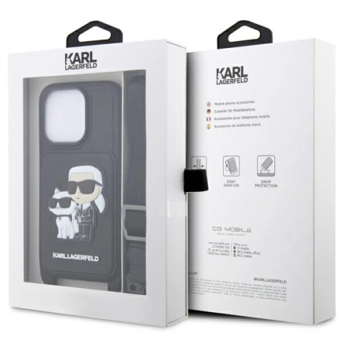 Etui Karl Lagerfeld KLHCP14XCSAKCPMK Apple iPhone 14 Pro Max hardcase czarny/black Crossbody Saffiano Etui Karl & Choupette