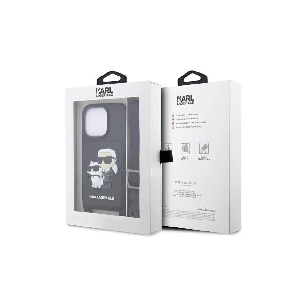 Hurtownia GSM - Etui Karl Lagerfeld KLHCP14XCSAKCPMK Apple iPhone 14 Pro Max hardcase czarny/black Crossbody Saffiano Etui Karl & Choupette - KLD1559 - {ean13} - Hurt
