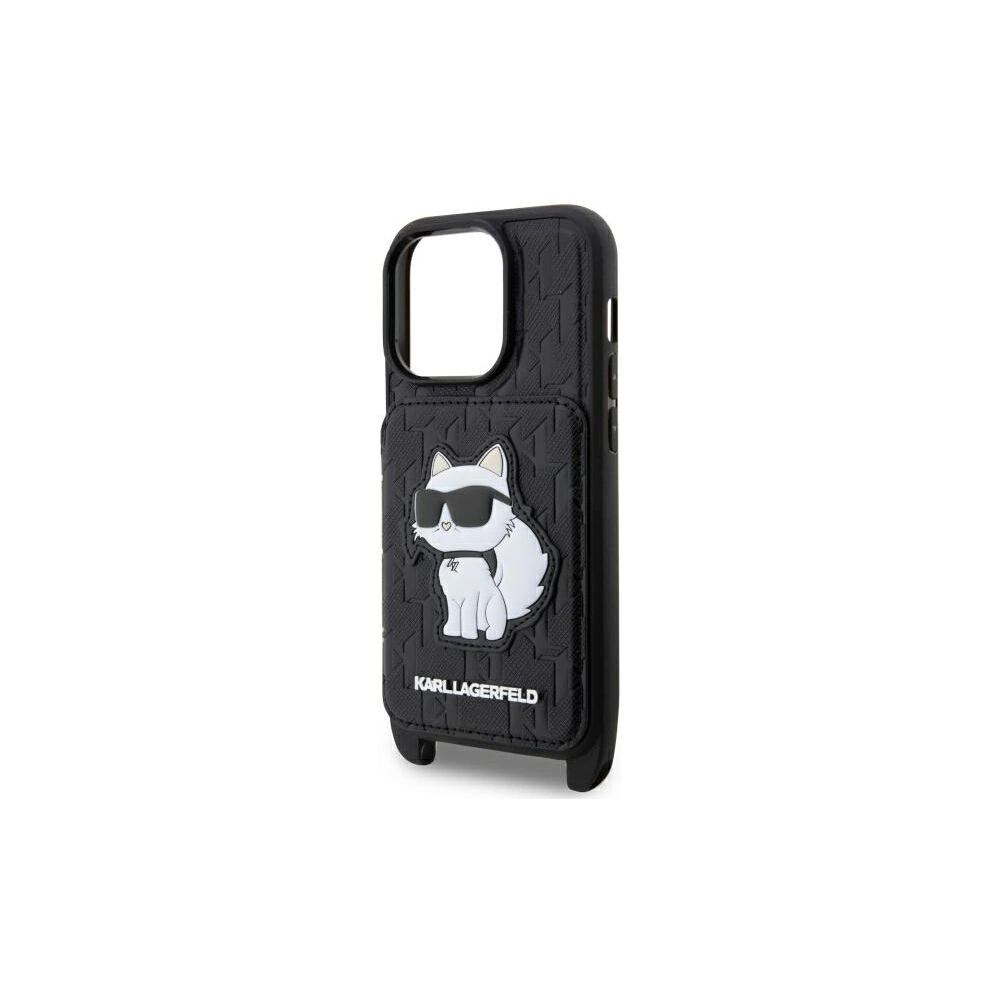 Hurtownia GSM - Etui Karl Lagerfeld KLHCP14XCSAKHPCK Apple iPhone 14 Pro Max hardcase negru/black Crossbody Saffiano Monogram Choupette - KLD1560 - {ean13} - Hurt