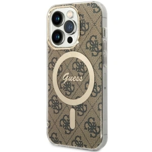 Etui Guess GUHMP14LH4STW Apple iPhone 14 Pro brązowy/brown hardcase 4G MagSafe