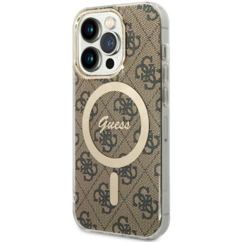 Hurtownia Guess - 3666339126896 - GUE2476 - Etui Guess GUHMP14LH4STW Apple iPhone 14 Pro brązowy/brown hardcase 4G MagSafe - B2B homescreen