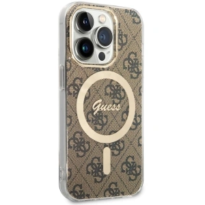 Etui Guess GUHMP14LH4STW Apple iPhone 14 Pro brązowy/brown hardcase 4G MagSafe