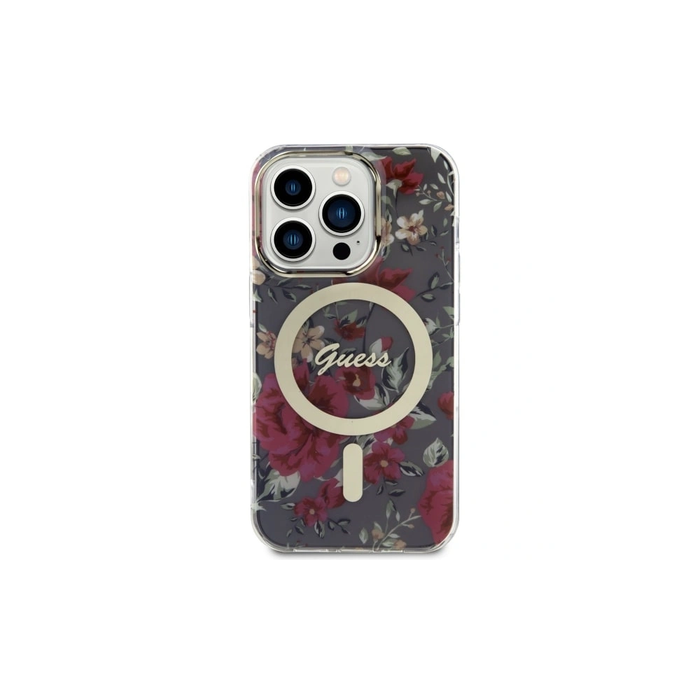 Hurtownia GSM - Etui Guess GUHMP14LHCFWSA Apple iPhone 14 Pro verde/khaki hardcase Flower MagSafe - GUE2477 - {ean13} - Hurt