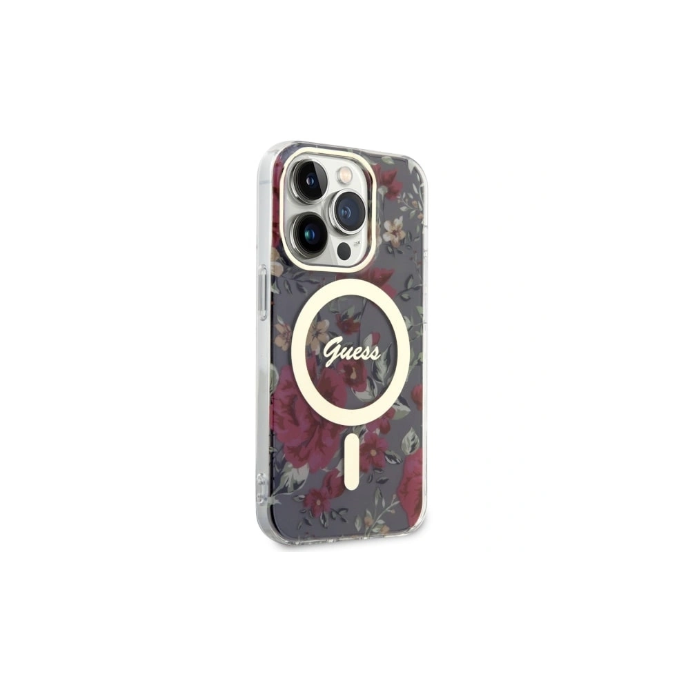 Hurtownia GSM - Etui Guess GUHMP14LHCFWSA Apple iPhone 14 Pro zöld/khaki hardcase Flower MagSafe - GUE2477 - {ean13} - Hurt