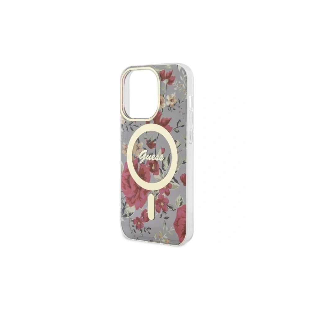 Hurtownia GSM - Etui Guess GUHMP14LHCFWSA Apple iPhone 14 Pro zöld/khaki hardcase Flower MagSafe - GUE2477 - {ean13} - Hurt