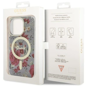 Hurtownia GSM - Etui Guess GUHMP14LHCFWSA Apple iPhone 14 Pro verde/khaki hardcase Flower MagSafe - GUE2477 - {ean13} - Hurt