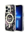 Etui Guess GUHMP14LHCFWSK Apple iPhone 14 Pro negru/black hardcase Flower MagSafe