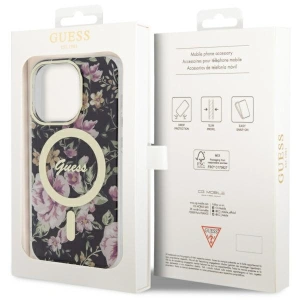 Hurtownia GSM - Etui Guess GUHMP14LHCFWSK Apple iPhone 14 Pro negru/black hardcase Flower MagSafe - GUE2478 - {ean13} - Hurt