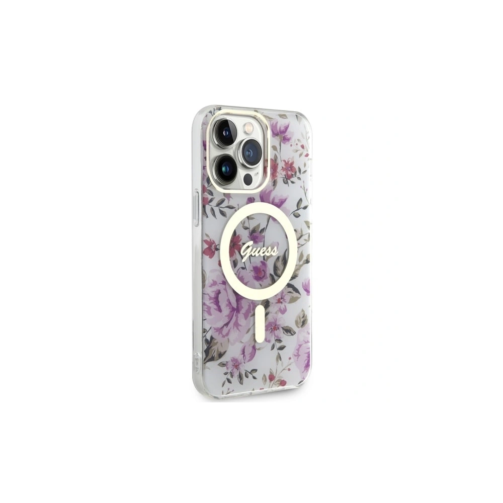 Hurtownia GSM - Etui Guess GUHMP14LHCFWST Apple iPhone 14 Pro transparentes Hardcase Flower MagSafe - GUE2480 - {ean13} - Hurt