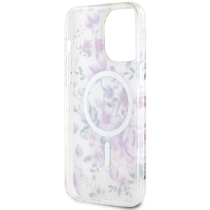 Etui Guess GUHMP14LHCFWST Apple iPhone 14 Pro transparent hardcase Flower MagSafe
