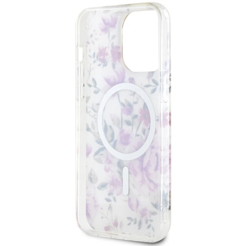 Etui Guess GUHMP14LHCFWST Apple iPhone 14 Pro transparent hardcase Flower MagSafe