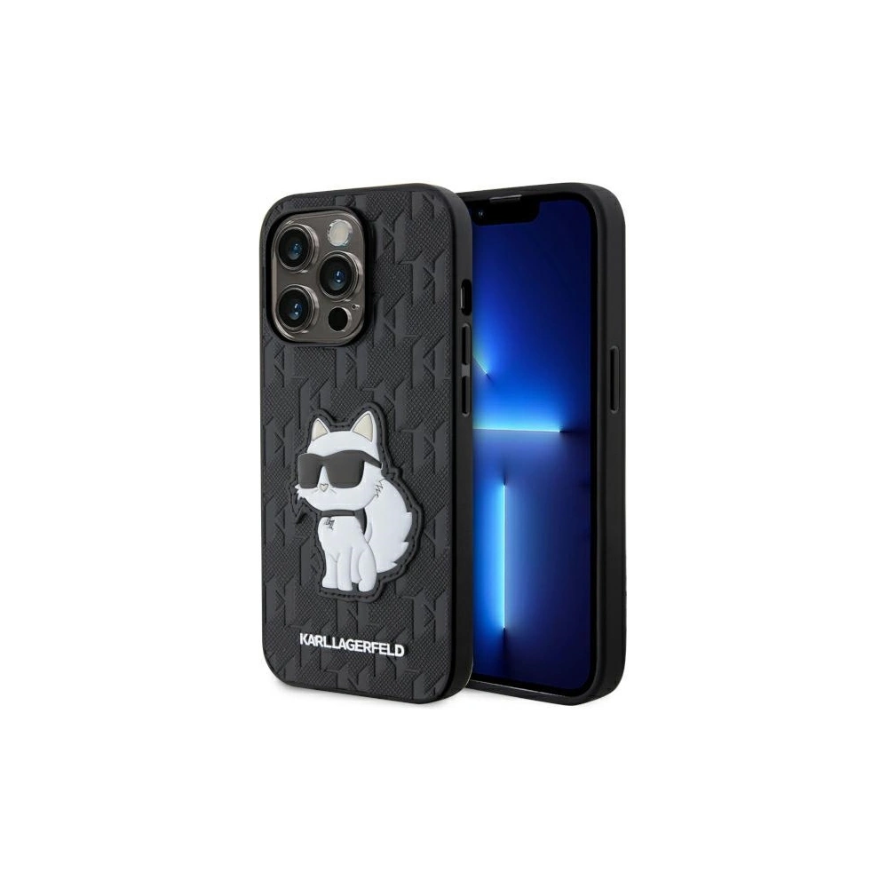 Hurtownia GSM - Etui Karl Lagerfeld KLHCP14XSAKHPCK Apple iPhone 14 Pro Max negru/black Saffiano Monogram Choupette - KLD1562 - {ean13} - Hurt