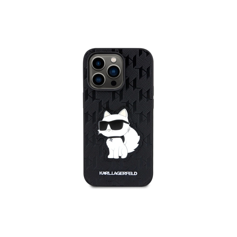 Hurtownia GSM - Etui Karl Lagerfeld KLHCP14XSAKHPCK Apple iPhone 14 Pro Max negru/black Saffiano Monogram Choupette - KLD1562 - {ean13} - Hurt