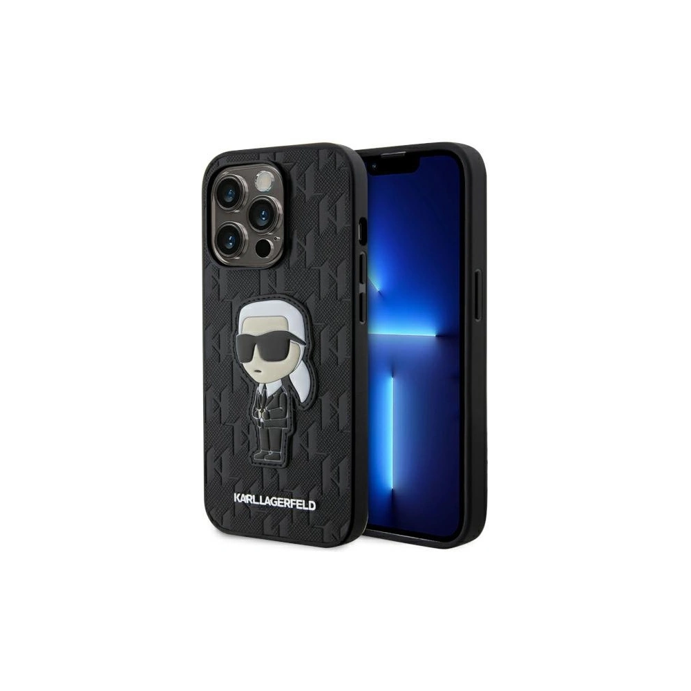 Hurtownia GSM - Etui Karl Lagerfeld KLHCP14XSAKHPKK Apple iPhone 14 Pro Max negru/black Saffiano Monogram Ikonik - KLD1563 - {ean13} - Hurt