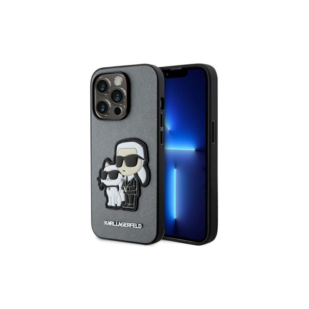 Hurtownia GSM - Etui Karl Lagerfeld KLHCP14XSANKCPG Apple iPhone 14 Pro Max hardcase argintiu/silver Saffiano Etui Karl & Choupette - KLD1564 - {ean13} - Hurt