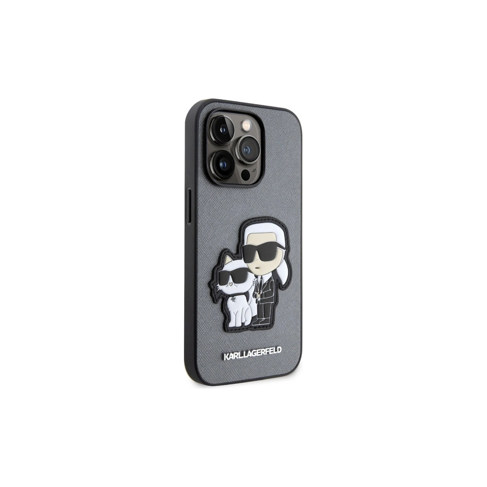 Hurtownia GSM - Etui Karl Lagerfeld KLHCP14XSANKCPG Apple iPhone 14 Pro Max hardcase argintiu/silver Saffiano Etui Karl & Choupette - KLD1564 - {ean13} - Hurt