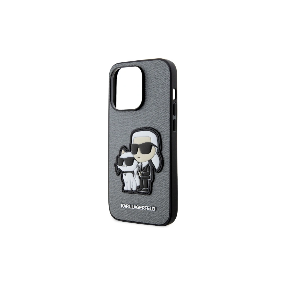 Hurtownia GSM - Etui Karl Lagerfeld KLHCP14XSANKCPG Apple iPhone 14 Pro Max hardcase argintiu/silver Saffiano Etui Karl & Choupette - KLD1564 - {ean13} - Hurt