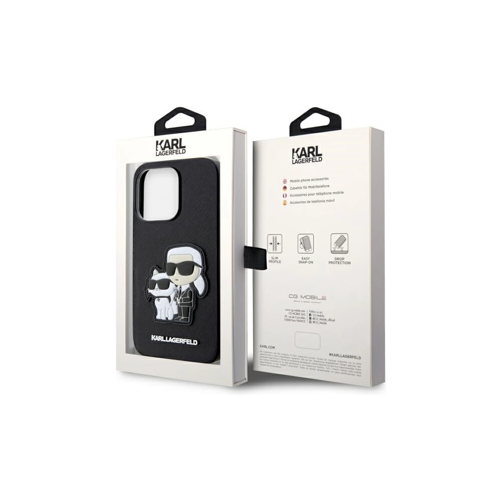 Hurtownia GSM - Etui Karl Lagerfeld KLHCP14XSANKCPK Apple iPhone 14 Pro Max hardcase negru/black Saffiano Etui Karl & Choupette - KLD1565 - {ean13} - Hurt