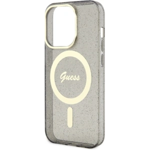 Hurtownia GSM - Etui Guess GUHMP14LHCMCGK Apple iPhone 14 Pro negru/black hardcase Glitter Gold MagSafe - GUE2481 - {ean13} - Hurt
